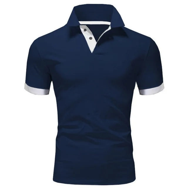 Polo de Hombre Momount – Cuello Mao con Tira en Contraste Slim Fit