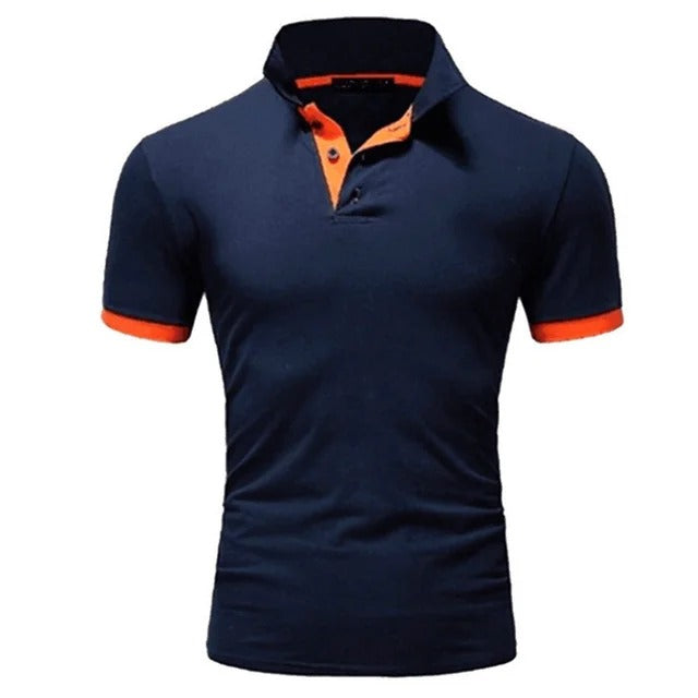 Polo de Hombre Momount – Cuello Mao con Tira en Contraste Slim Fit