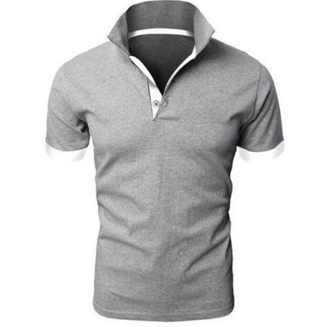 Polo de Hombre Momount – Cuello Mao con Tira en Contraste Slim Fit