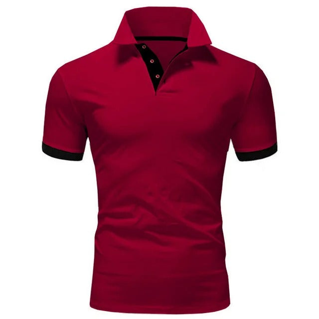 Polo de Hombre Momount – Cuello Mao con Tira en Contraste Slim Fit