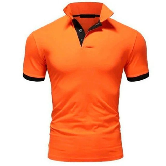Polo de Hombre Momount – Cuello Mao con Tira en Contraste Slim Fit