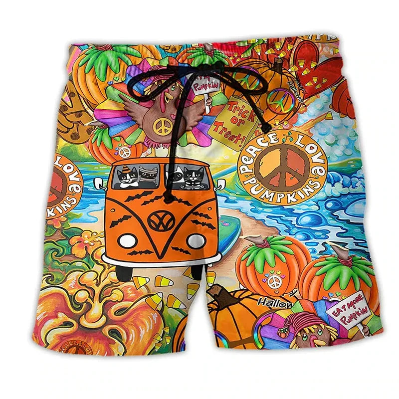 Bañador de Hombre Momount – Estampado Furgoneta Hippie con Cordón