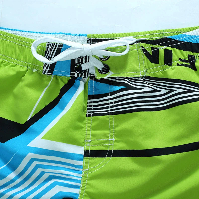 Bañadores de Hombre – Bañador Surfero a la Rodilla con Estampado Geométrico