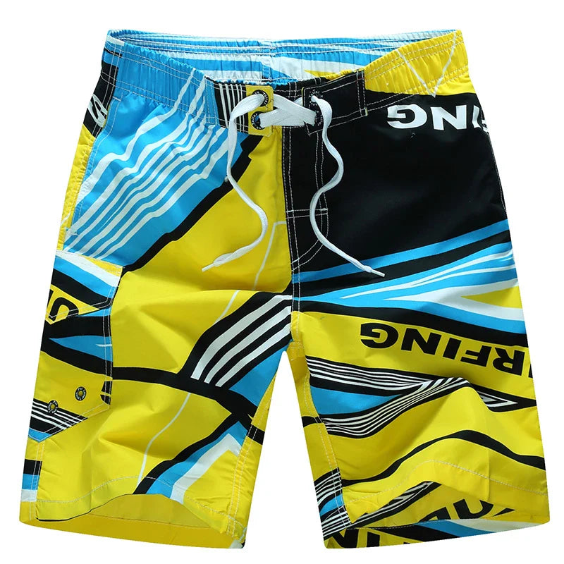 Bañadores de Hombre – Bañador Surfero a la Rodilla con Estampado Geométrico