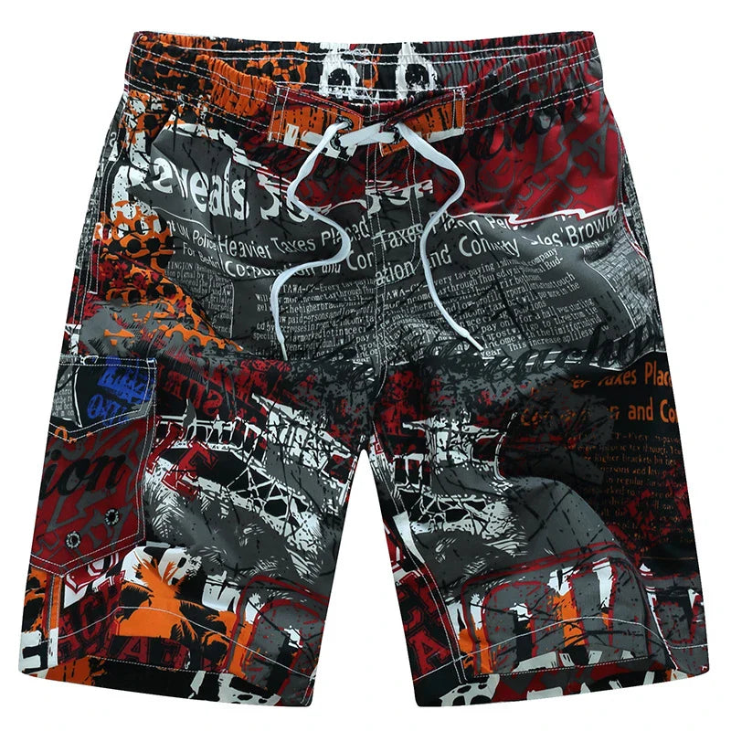 Bañadores de Hombre – Bañador Surfero a la Rodilla con Estampado Geométrico