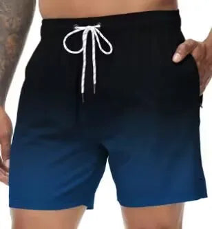 Bañadores de Hombre – Bañador Naranja Degradado de Secado Rápido con Cordón