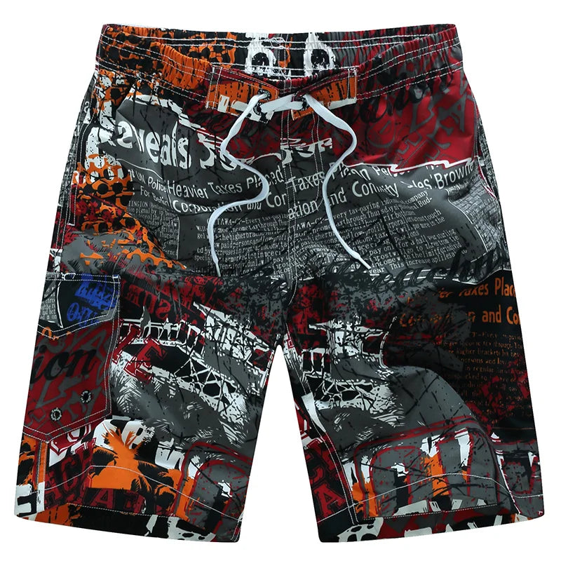 Bañadores de Hombre – Bañador Surfero a la Rodilla con Estampado Geométrico