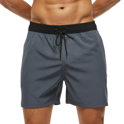 Bañadores de Hombre – Bañador Azul con Forro de Malla, Cintura Elástica y Bolsillos