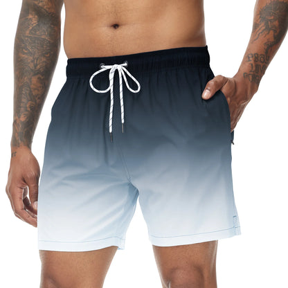 Bañadores de Hombre – Bañador Naranja Degradado de Secado Rápido con Cordón