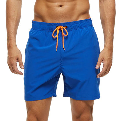 Bañadores de Hombre – Bañador Azul con Forro de Malla, Cintura Elástica y Bolsillos
