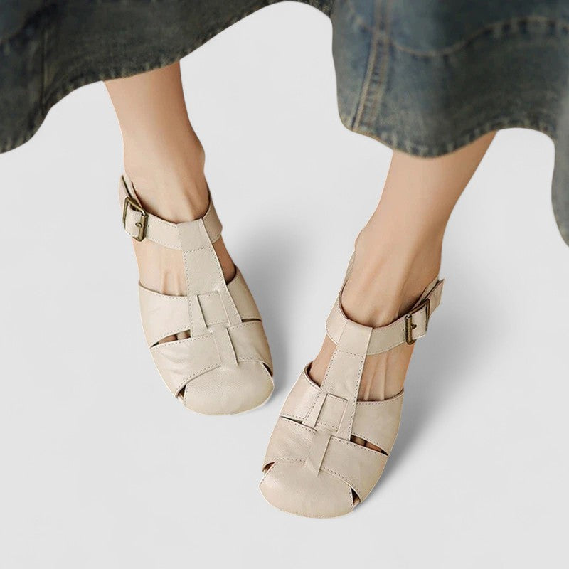 Cordelia | Zapatos Mary Jane de Cuero Vintage con Hebilla