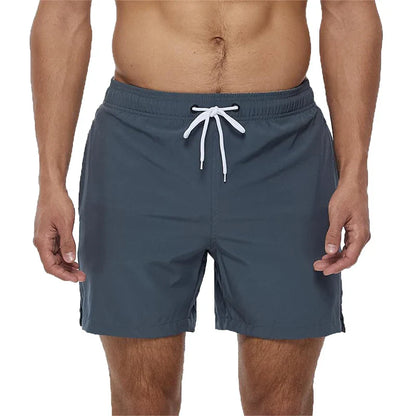 Bañadores de Hombre – Bañador Azul con Forro de Malla, Cintura Elástica y Bolsillos
