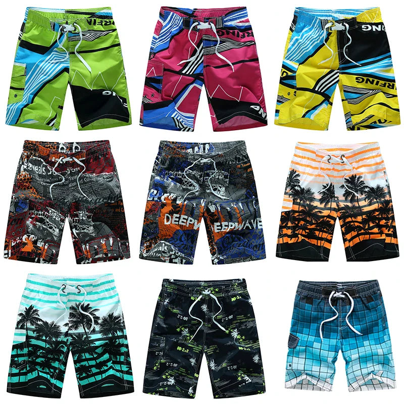 Bañadores de Hombre – Bañador Surfero a la Rodilla con Estampado Geométrico