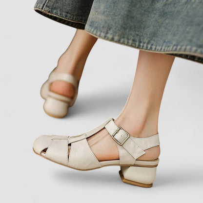 Cordelia | Zapatos Mary Jane de Cuero Vintage con Hebilla