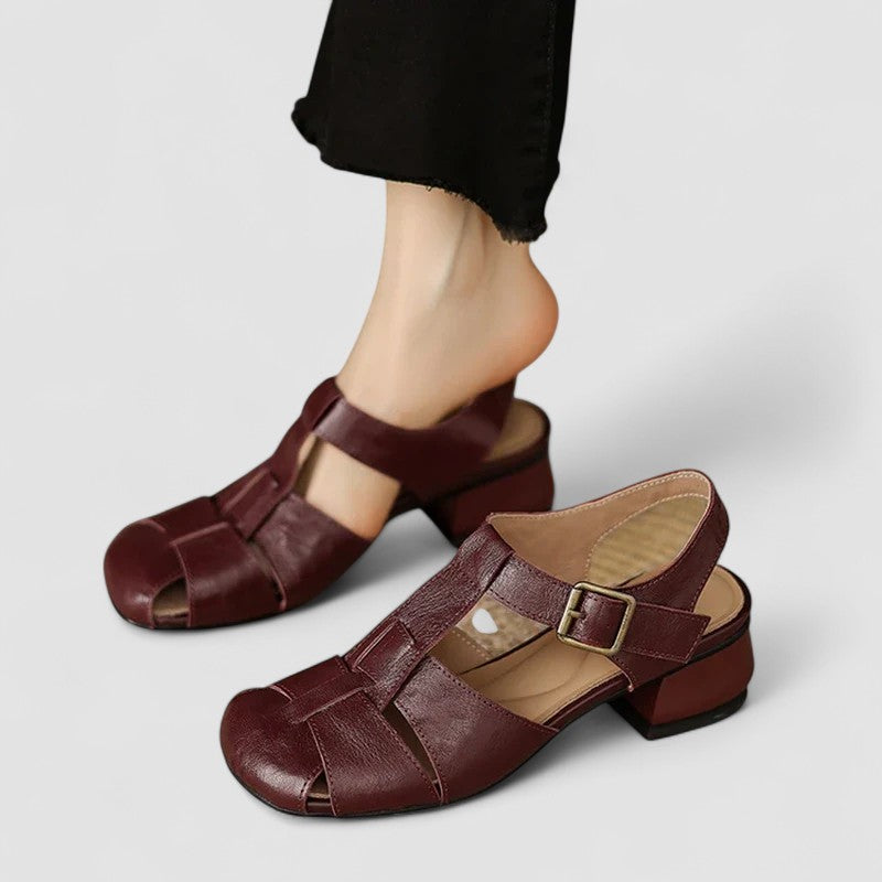 Cordelia | Zapatos Mary Jane de Cuero Vintage con Hebilla