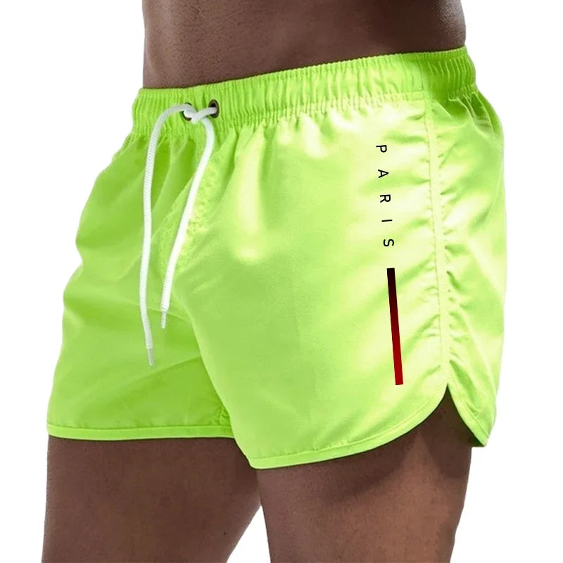 Bañadores de Hombre – Bañador Deportivo Negro de Secado Rápido con Detalle Lateral