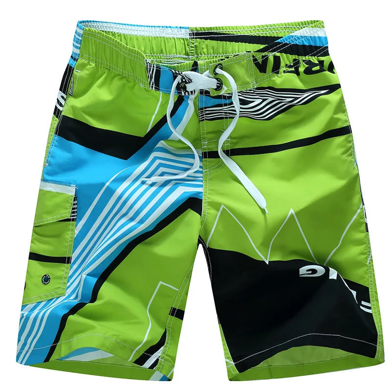 Bañadores de Hombre – Bañador Surfero a la Rodilla con Estampado Geométrico