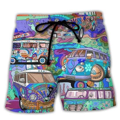 Bañador de Hombre Momount – Estampado Furgoneta Hippie con Cordón