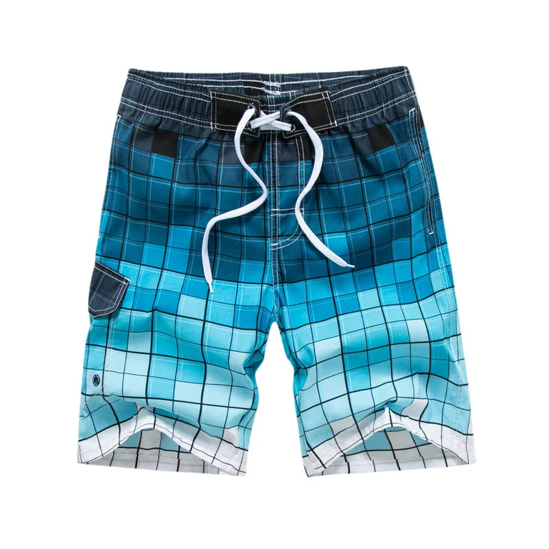 Bañadores de Hombre – Bañador Surfero a la Rodilla con Estampado Geométrico