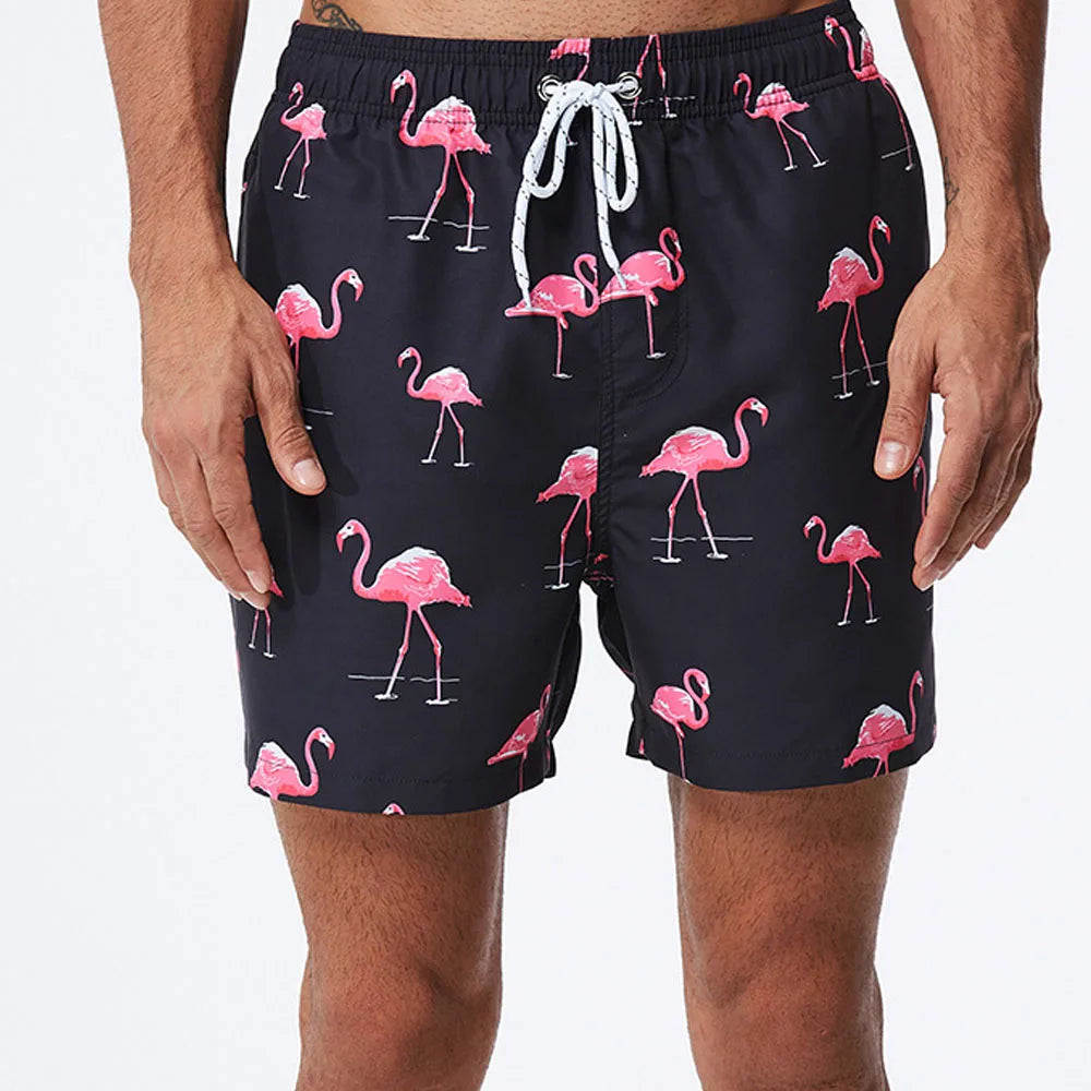 Bañadores de Hombre – Bañador con Estampado de Kiwi de Secado Rápido y Largo Medio