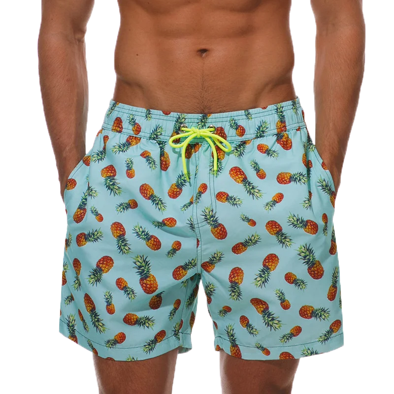 Bañadores de Hombre – Bañador a Rayas de Secado Rápido con Cordón