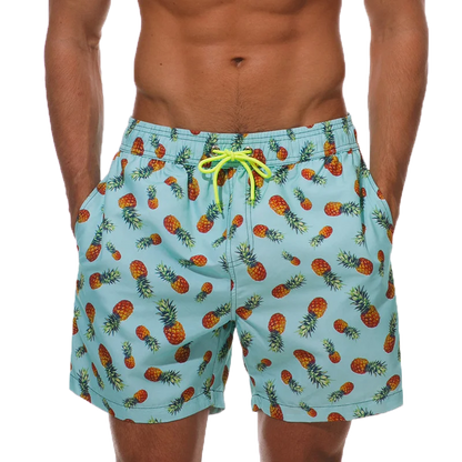 Bañadores de Hombre – Bañador a Rayas de Secado Rápido con Cordón