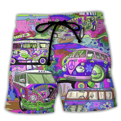 Bañador de Hombre Momount – Estampado Furgoneta Hippie con Cordón