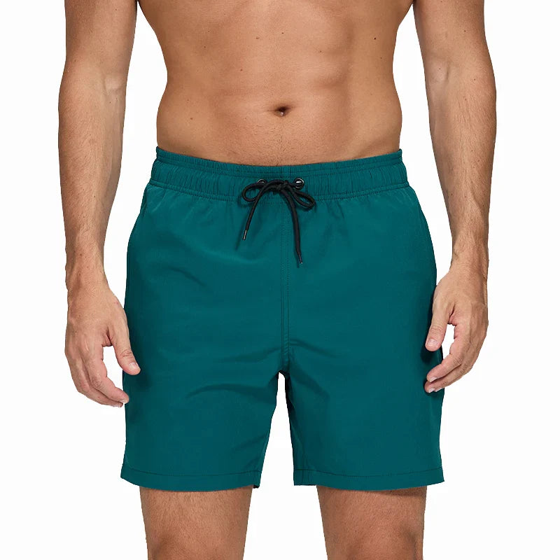 Bañadores de Hombre – Bañador Azul con Forro de Malla, Cintura Elástica y Bolsillos