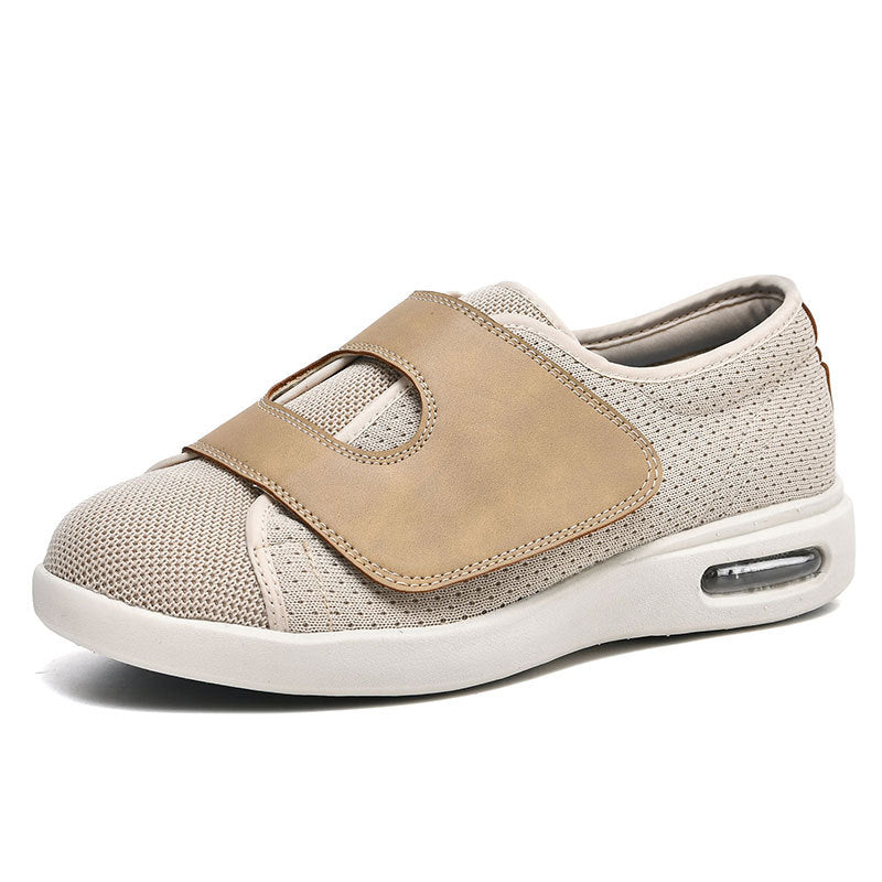 Momount Zapatos para Caminar Anchos – Malla Velcro Suela de Aire Diabéticos Cómodos Ortopédicos