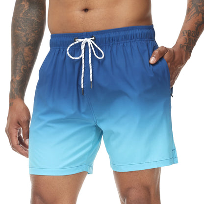 Bañadores de Hombre – Bañador Naranja Degradado de Secado Rápido con Cordón