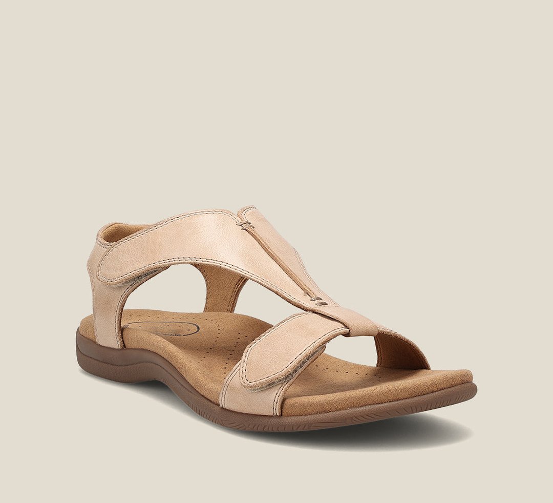 Sandalias Ortopédicas de Mujer – Cuero Velcro Soporte de Arco Walking