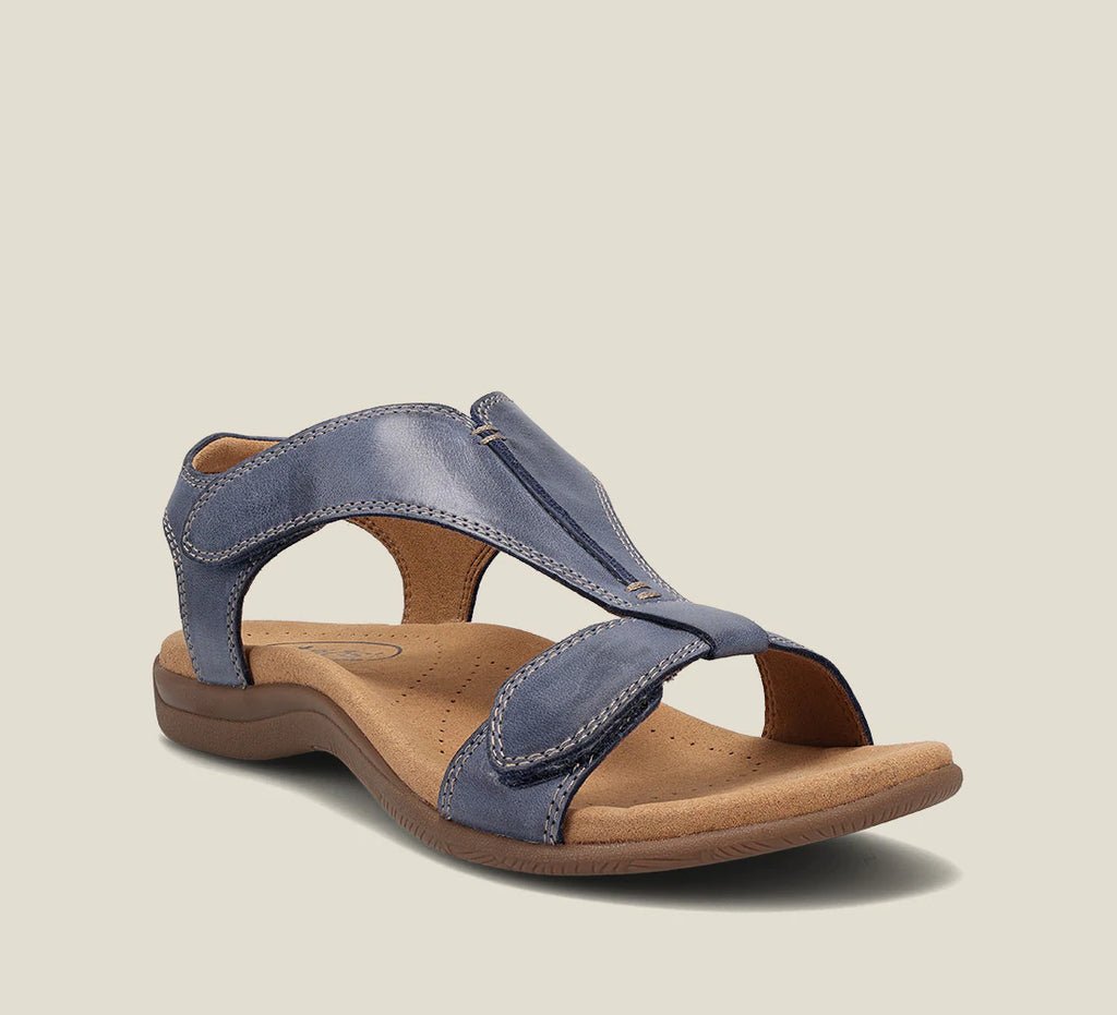 Sandalias Ortopédicas de Mujer – Cuero Velcro Soporte de Arco Walking