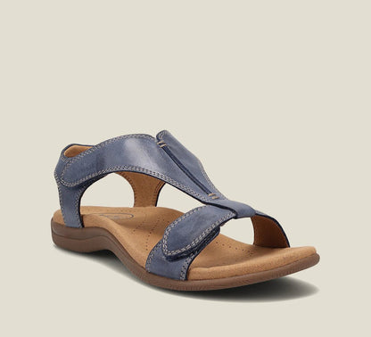 Sandalias Ortopédicas de Mujer – Cuero Velcro Soporte de Arco Walking