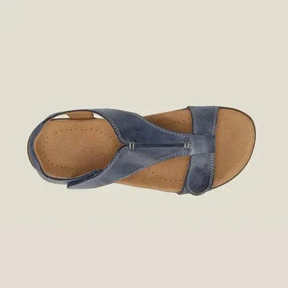 Sandalias Ortopédicas de Mujer – Cuero Velcro Soporte de Arco Walking