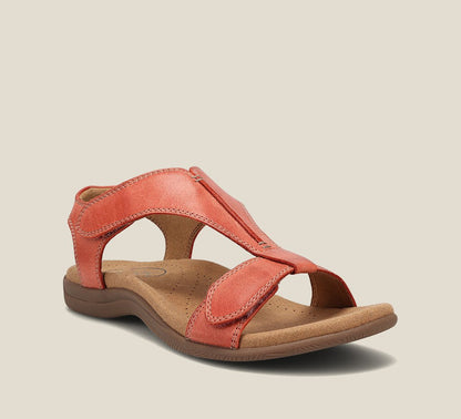 Sandalias Ortopédicas de Mujer – Cuero Velcro Soporte de Arco Walking