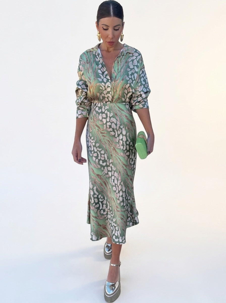 Sofia Sparkle Dress - Green