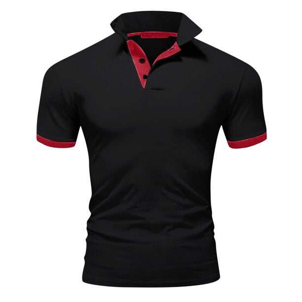 Polo de Hombre – Cuello Mao Ribetes en Contraste Slim Fit