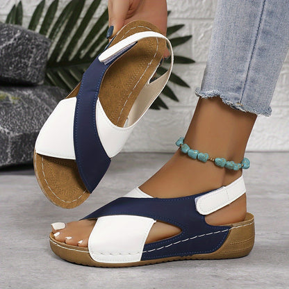 Belisario | Sandalias de Cuña con Plataforma y Tobillera