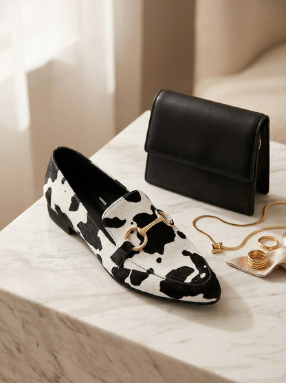 Women's Animal Print Loafers - lifestyle