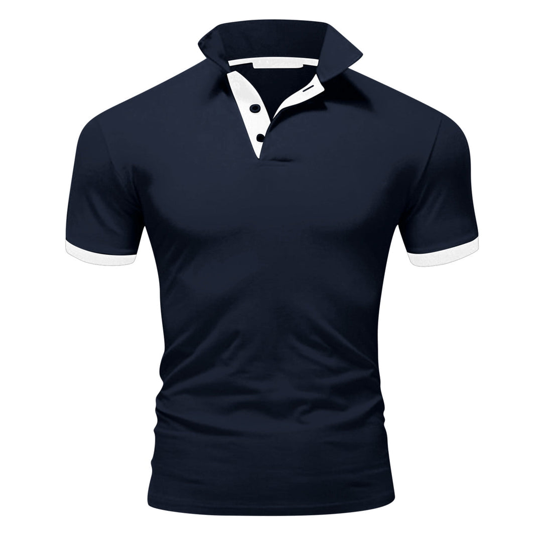 Polo de Hombre – Cuello Mao Ribetes en Contraste Slim Fit