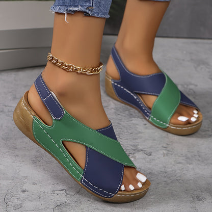 Belisario | Sandalias de Cuña con Plataforma y Tobillera