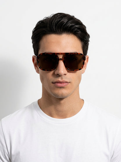 Saffron Retro Sunglasses | UV400, Warm Ochre Frame