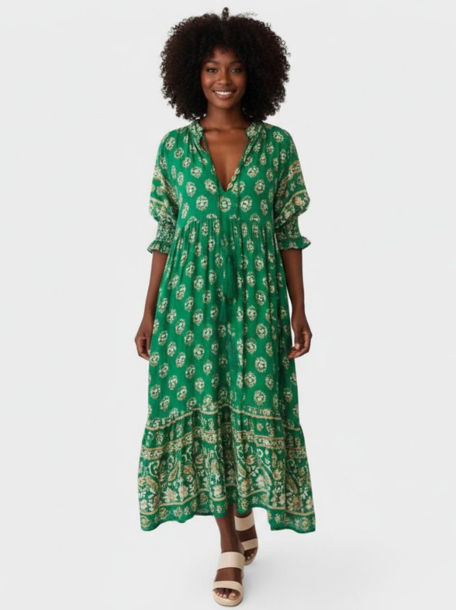 Ines Bohemian Dress Studio Clean Green