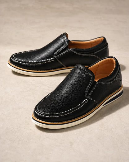 Mocasines slip-on de hombre con costuras a mano y paneles elásticos — image 2