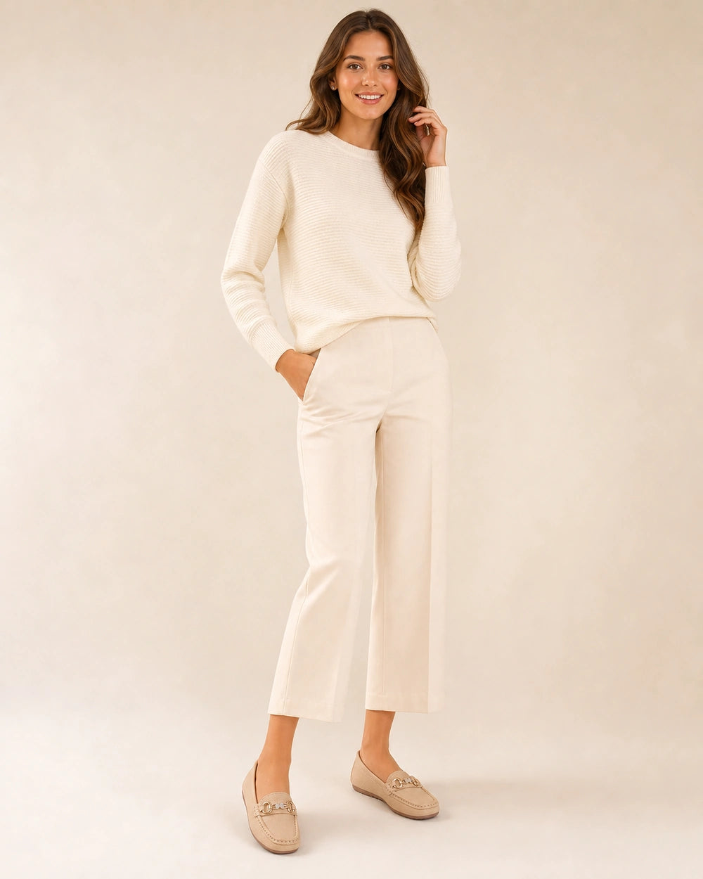 Mocasines de mujer con cadena dorada — Imagen del producto 2