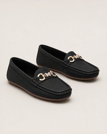 Mocasines de mujer con cadena dorada — Imagen del producto 11