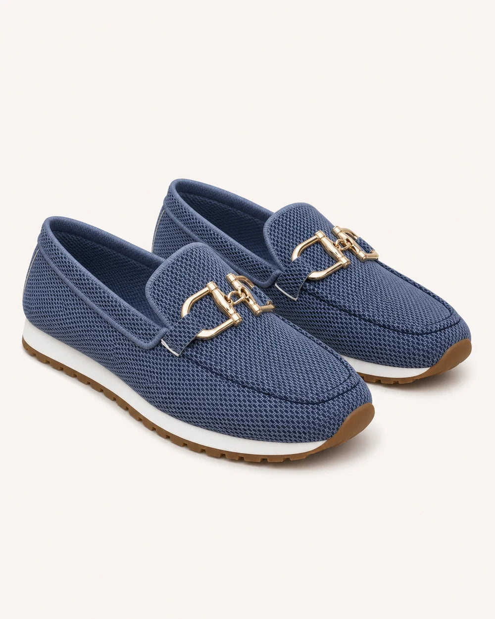 Mocasines de mujer con doble hebilla y suela deportiva — Imagen del producto 9