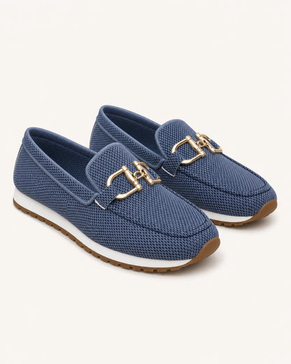 Mocasines de mujer con doble hebilla y suela deportiva — Imagen del producto 9