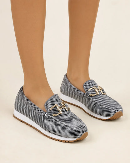 Mocasines de mujer con doble hebilla y suela deportiva — Imagen del producto 11
