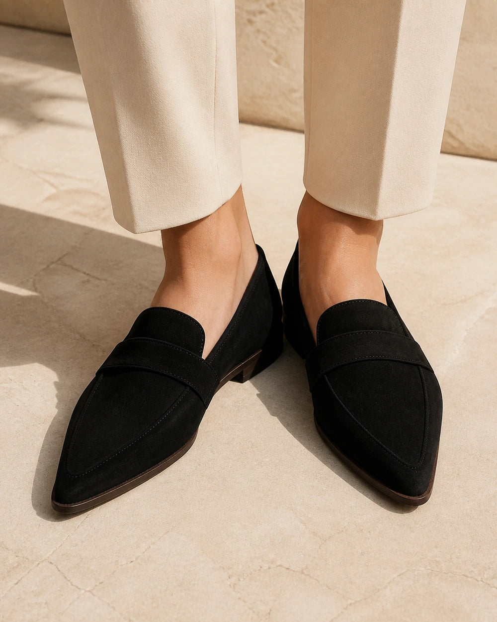 Mocasines de mujer de punta con antifaz — Imagen del producto 1